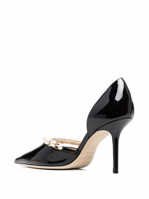 Jimmy Choo Aurelie 85mm pearl-embellished pumps - Black - zdjęcie produktu nr 2