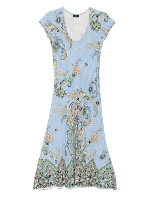 ETRO paisley-print midi dress - Blue - zdjęcie produktu nr 1