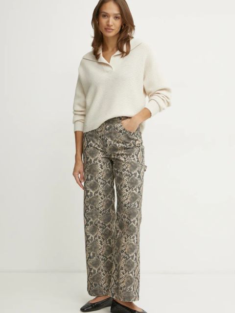 MAX&Co. sweter wełniany damski kolor beżowy 2516361021200