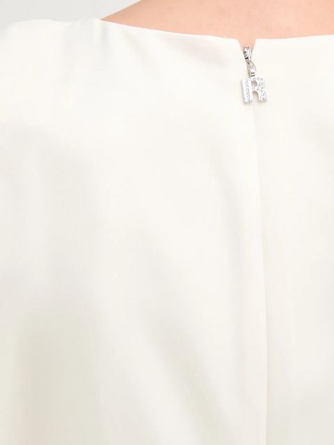 Rotate sukienka kolor beżowy midi rozkloszowana 114661857