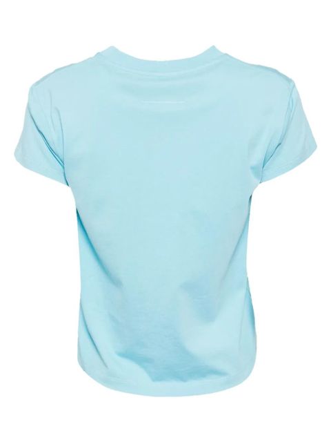 MM6 Maison Margiela logo patch T-shirt - Blue - zdjęcie produktu nr 2