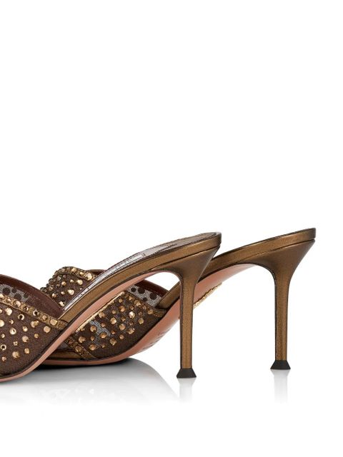 Aquazzura embellished open toe sandals - Brown