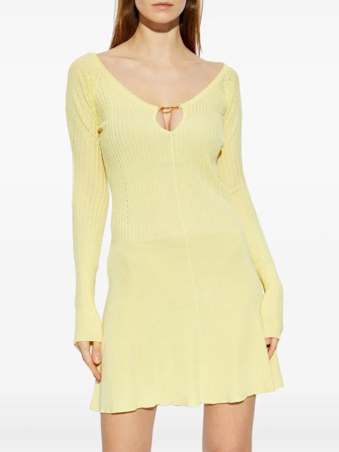 Jacquemus La Robe ribbed minidress - Yellow