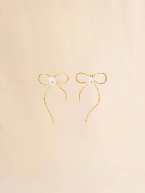 Marni bow-motif earrings - Gold