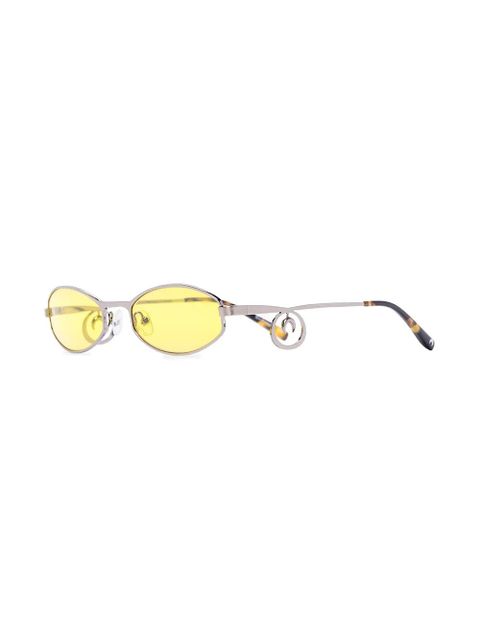 Marine Serre x Vuarnet Swirl oval-frame sunglasses - Yellow - zdjęcie produktu nr 2