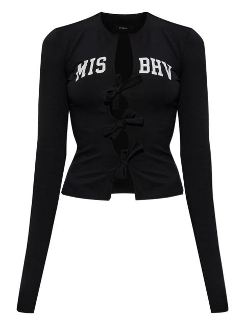 MISBHV Varsity bows longsleeve top - Black - zdjęcie produktu nr 1