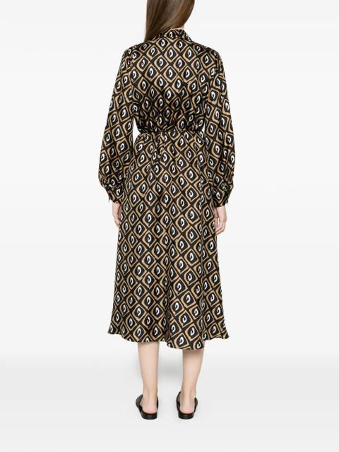 Max Mara printed midi dress - Black