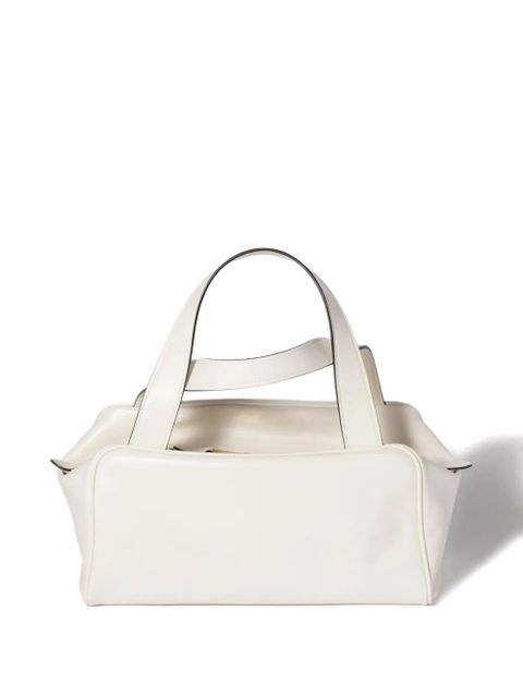 Miu Miu leather top-handle zip tote bag - White