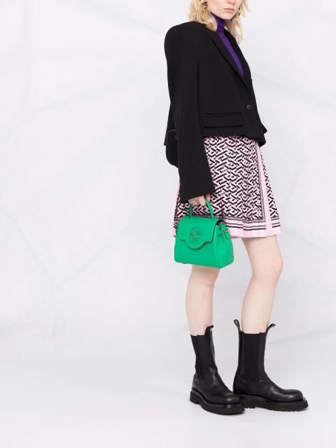 Versace small La Medusa leather tote bag - Green