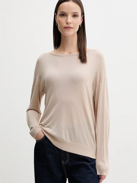 United Colors of Benetton sweter damski kolor beżowy lekki 103VD10AV - zdjęcie produktu nr 1