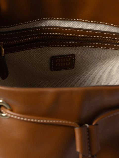 Miu Miu leather backpack - Brown