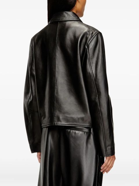 Diesel L-Amar-Fem-S2 leather jacket - Black