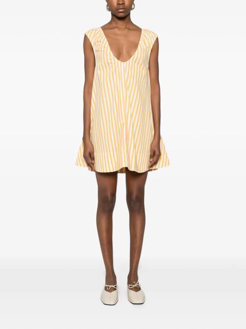 Faithfull the Brand Pedrera striped mini dress - White