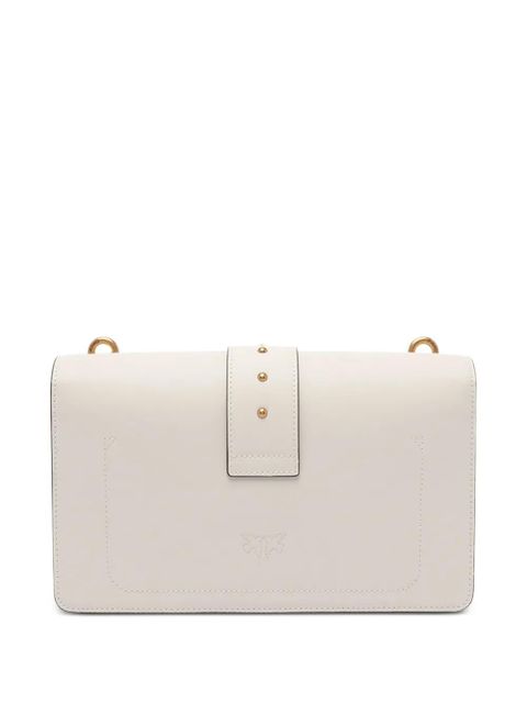 PINKO Classic Love One Simply bird-embellished studded shoulder bag - White - zdjęcie produktu nr 2
