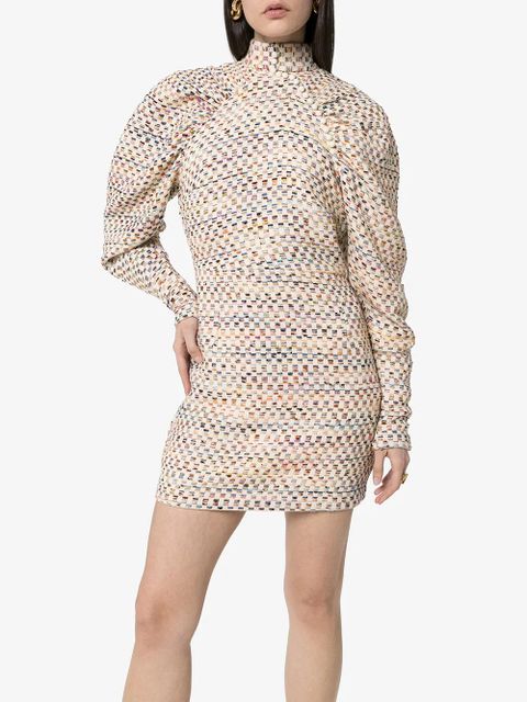 ROTATE BIRGER CHRISTENSEN Kim pouf-sleeve mini dress - White