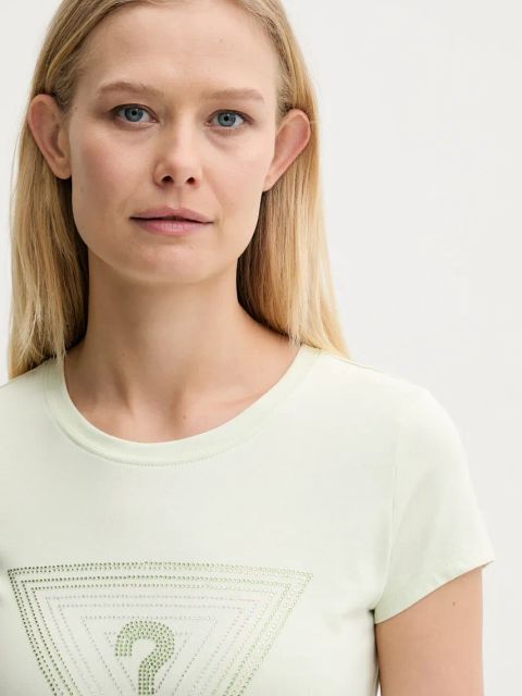 Guess t-shirt damski kolor beżowy W5GI43 KA0Q1