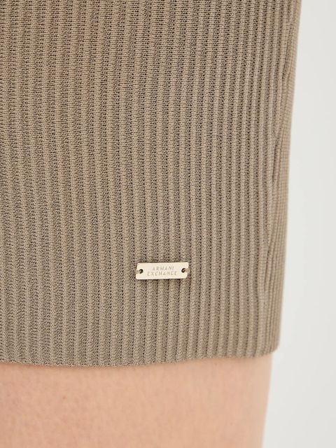 Armani Exchange sukienka kolor zielony mini dopasowana XW001312 AF10352