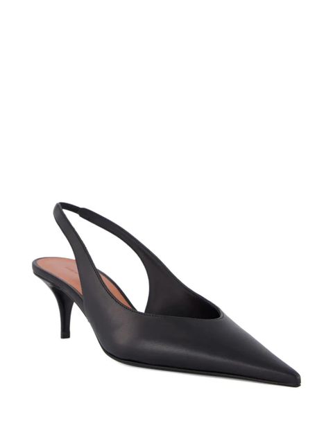 Amina Muaddi Anok heeled slingback-strap pumps - Black