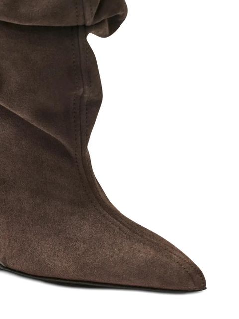 Balmain No Wedge suede ankle boots - Brown