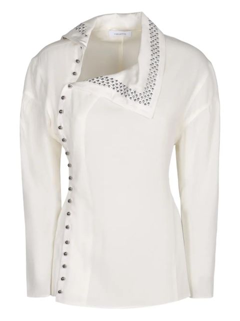 Rabanne long-sleeve studded collar blouse - White - zdjęcie produktu nr 1
