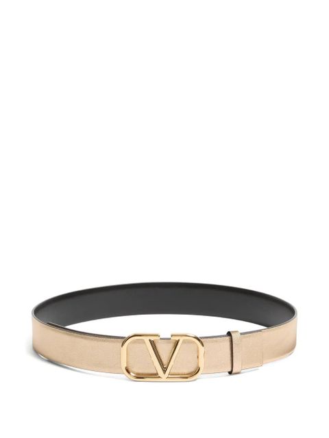 Valentino Garavani VLogo Signature reversible belt - Gold - zdjęcie produktu nr 1