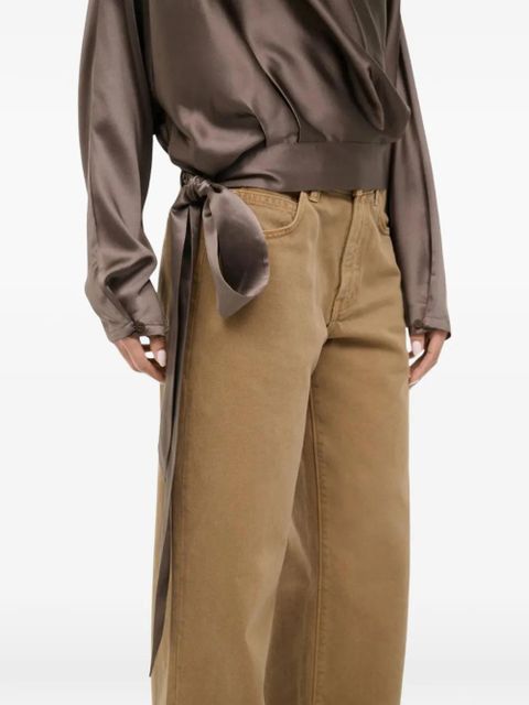 STAUD Phoebe silk top - Brown - zdjęcie produktu nr 2