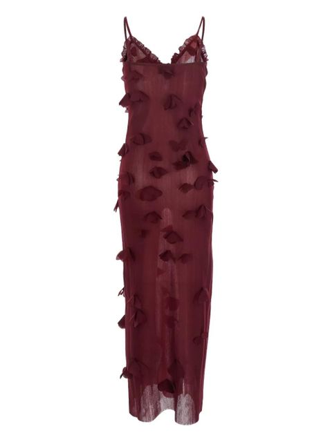 Coperni butterfly-embellished slip dress - Red