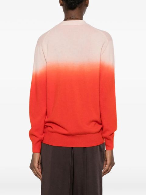 Jil Sander V-neck gradient buttoned cardigan - Orange