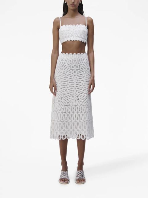 Simkhai high-waist A-line skirt - White