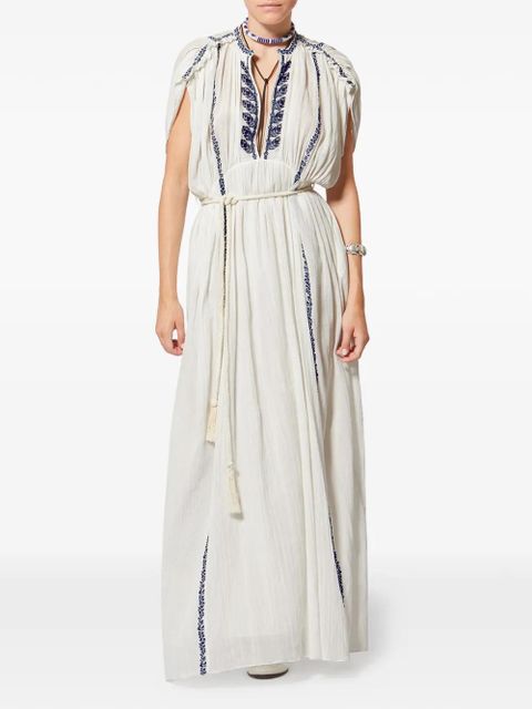 MARANT ÉTOILE LIVIANE embroidery maxi dress - White - zdjęcie produktu nr 1