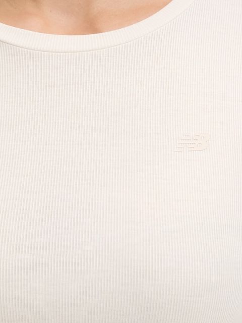 New Balance longsleeve treningowy damski kolor beżowy WT53133PEF