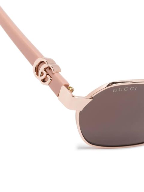 Gucci Eyewear oval-frame sunglasses - Gold
