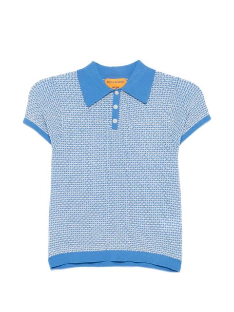 Guest In Residence Pique button short-sleeve polo shirt - Blue - zdjęcie produktu nr 1