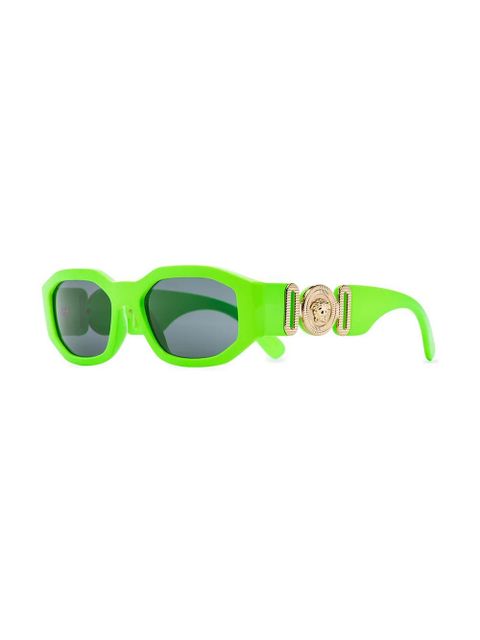 Versace Eyewear Medusa Biggie rectangle-frame sunglasses - Green - zdjęcie produktu nr 2