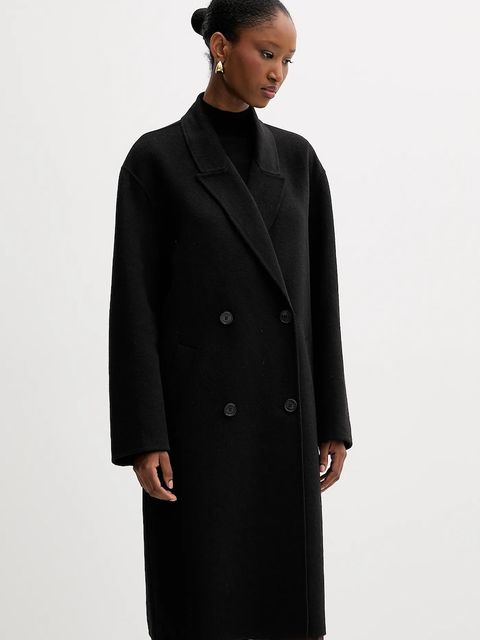 Liu Jo płaszcz z wełną kolor czarny MF5025 T4627