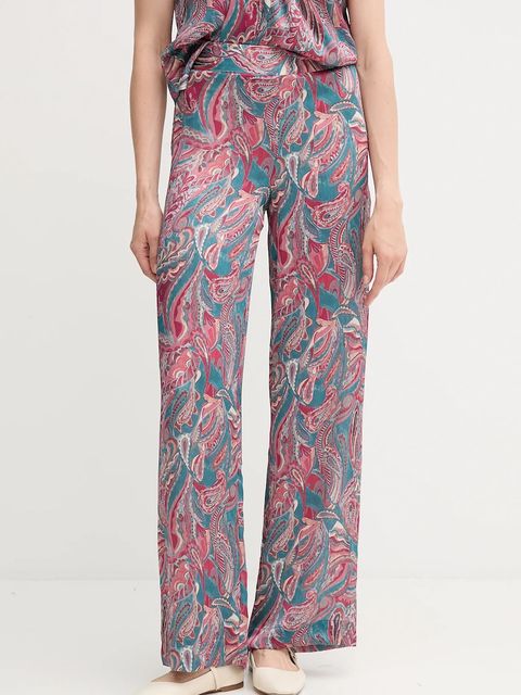 Hoss Intropia spodnie damskie kolor niebieski proste high waist 6542825 - zdjęcie produktu nr 1