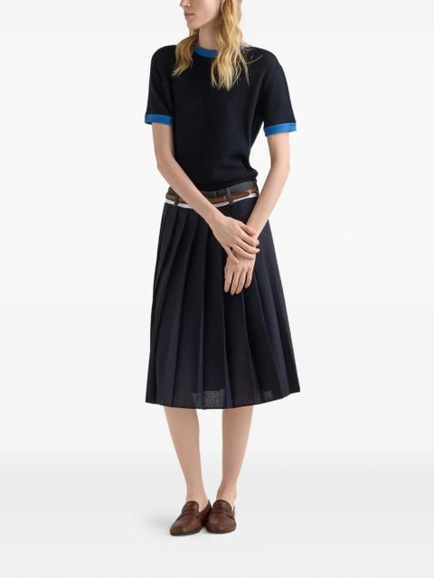 Prada short-sleeve cashmere sweater - Black - zdjęcie produktu nr 1