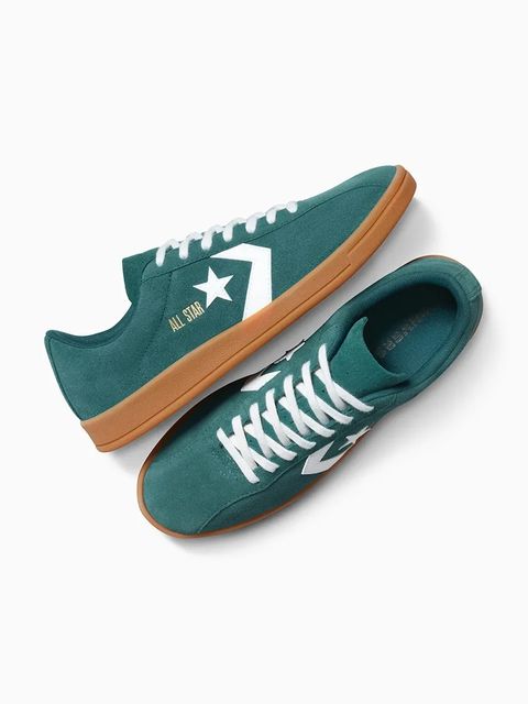 Converse sneakersy skórzane All Star Classic Trainer kolor zielony A16433C