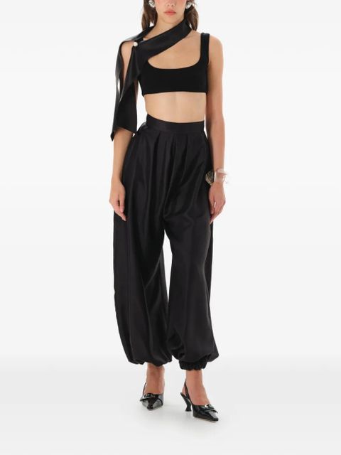 MANURÍ Donna silk scarf - Black