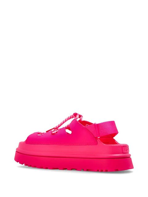 UGG GoldenGlow lace-up platform mules - Pink