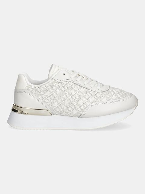 Tommy Hilfiger sneakersy skórzane CHIC MONOGRAM RUNNER damskie kolor beżowy FW0FW09051 - zdjęcie produktu nr 2