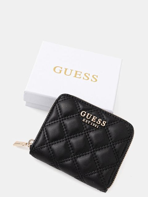 Guess portfel GIULLY damski kolor czarny SWQG96 73137