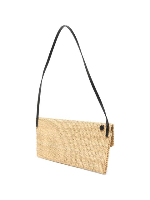 Muun Motto woven straw shoulder bag - Neutrals