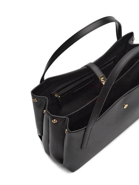 LouLou de Saison Cary leather tote bag - Black