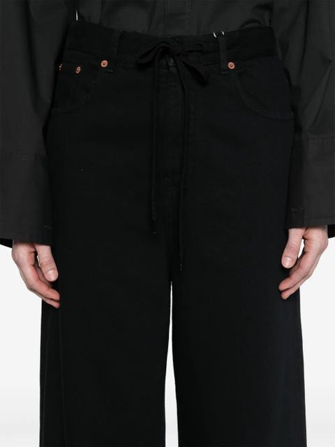 MM6 Maison Margiela wide-leg cotton jeans - Black