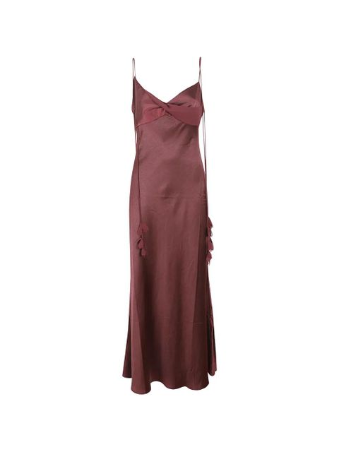 Self-Portrait twisted floral-detail midi dress - Red - zdjęcie produktu nr 1