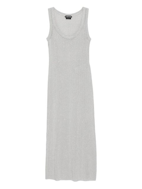 TOM FORD sequin-embellished ribbed dress - Grey - zdjęcie produktu nr 1
