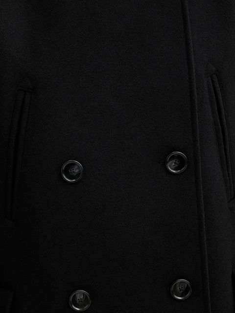 BOSS Orange płaszcz z dodatkiem wełny kolor czarny 50548650 - zdjęcie produktu nr 2