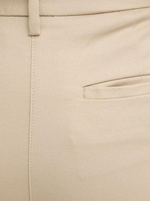 United Colors of Benetton spodnie damskie kolor beżowy fason cygaretki high waist 40FADF08U