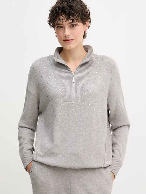 Joseph Ribkoff sweter damski kolor szary z półgolfem 254933 - zdjęcie produktu nr 1